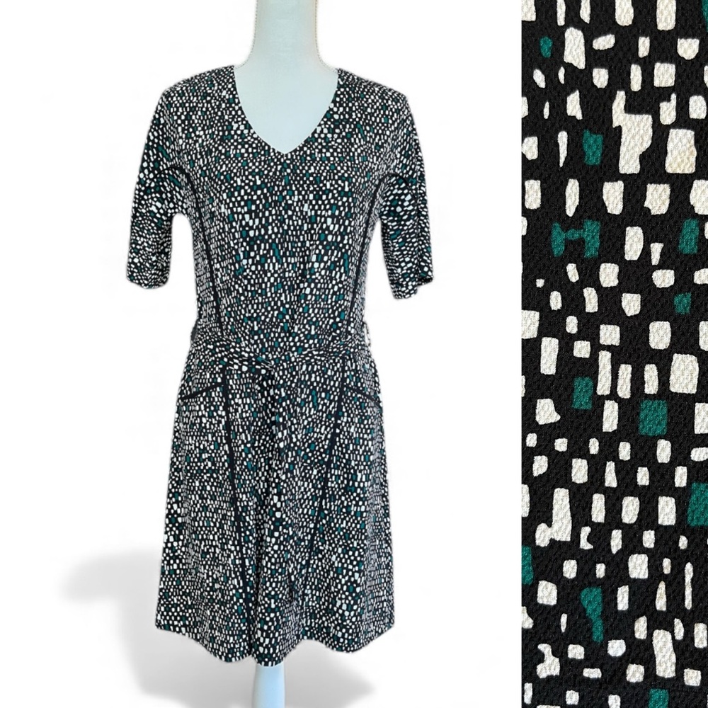 A|X Armani Exchange Short Sleeve Patterned Mini Dress